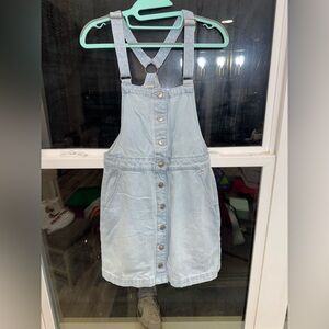 American Eagle Outfitters Light Blue Denim Midi Dress